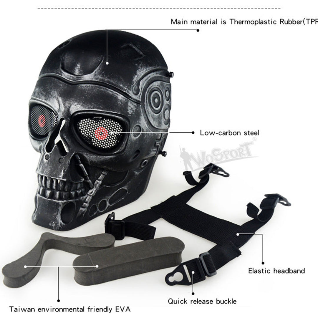 Punk Full-Face Terminator Thriller Mask for Halloween Cosplay Party