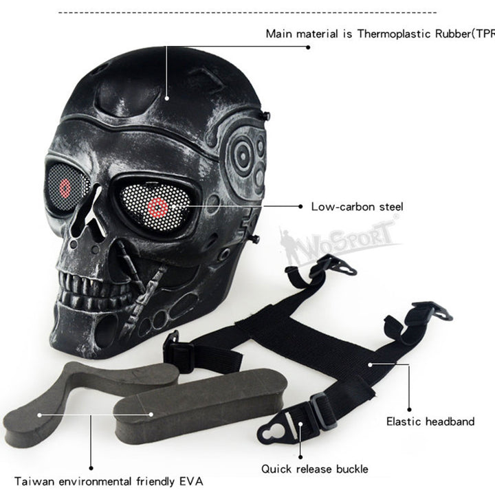 Punk Full-Face Terminator Thriller Mask for Halloween Cosplay Party
