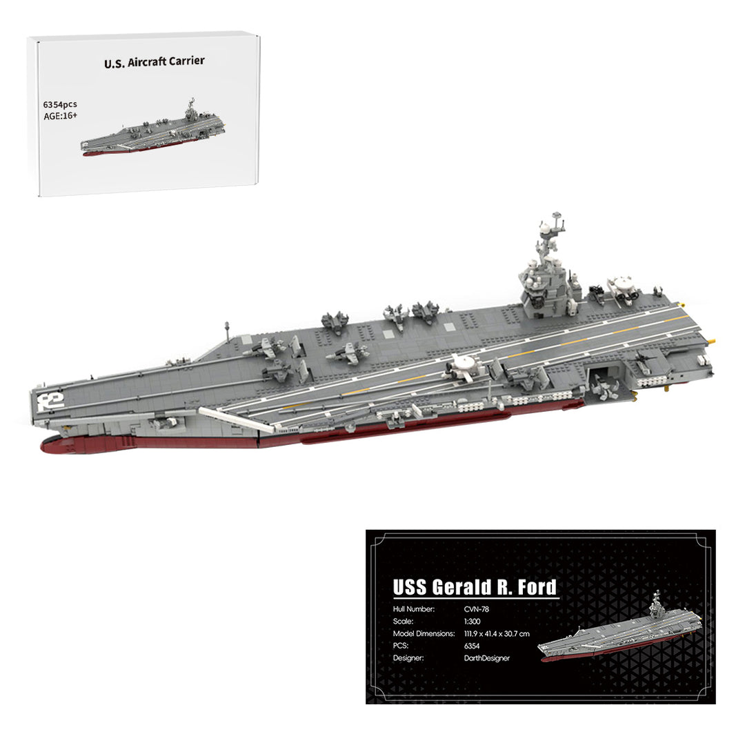 1/300 Scale Gerald R-FOD | Nuclear-Powered U.S. Aircraft Carrier Building Blocks