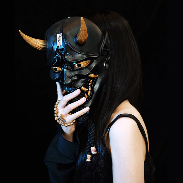 Samurai Ghost Mask Japanese Mask for Halloween Cosplay