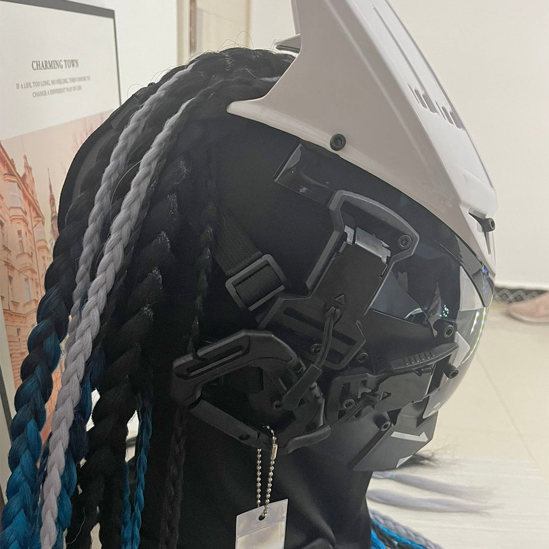Punk Helmet Mask with LED Light  for Cosplay Halloween