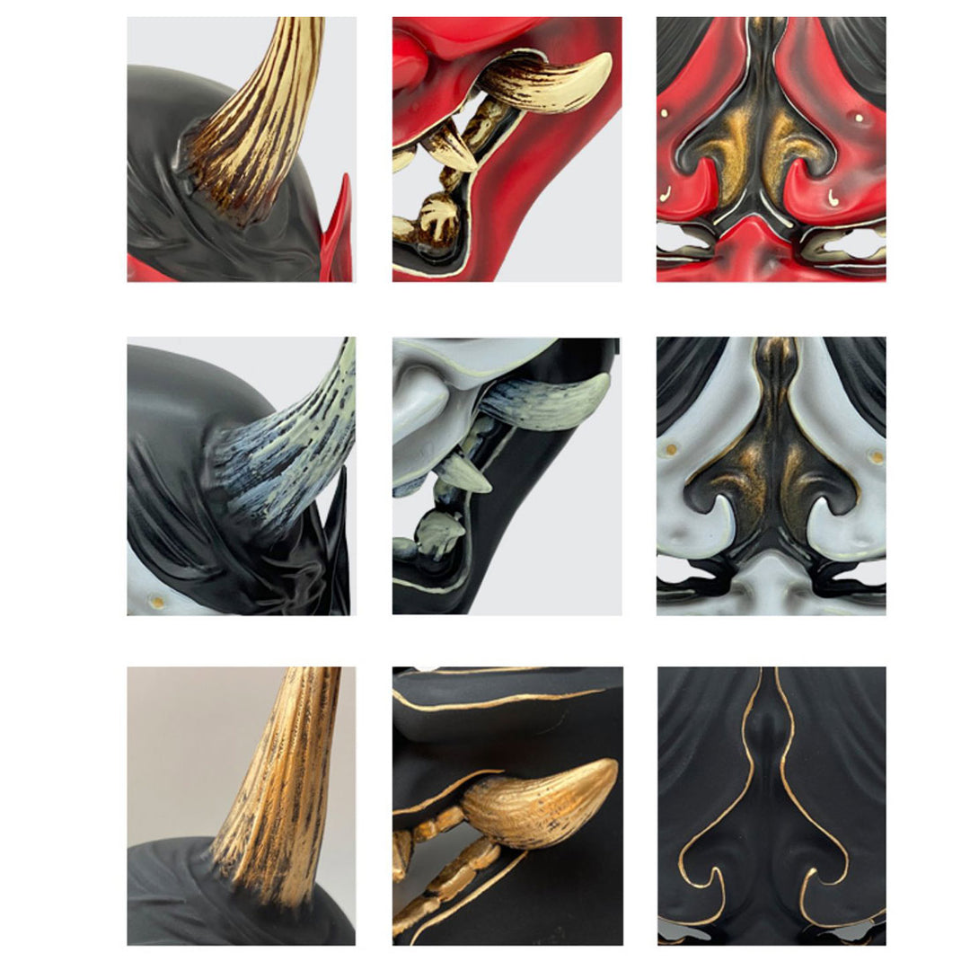 Samurai Ghost Mask Japanese Mask for Halloween Cosplay