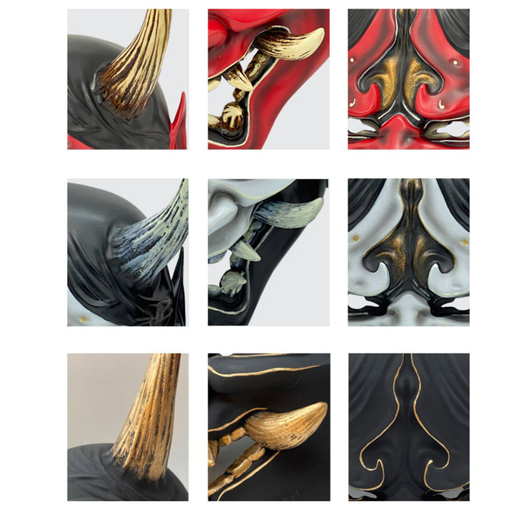Samurai Ghost Mask Japanese Mask for Halloween Cosplay