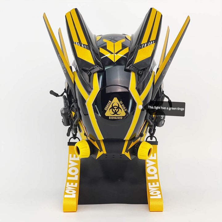 Future Punk Tech Cosplay Mask with Light