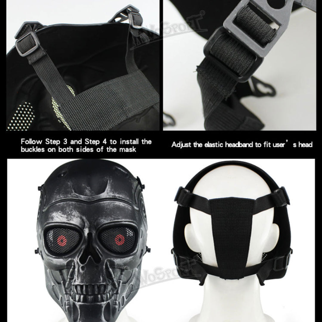 Punk Full-Face Terminator Thriller Mask for Halloween Cosplay Party